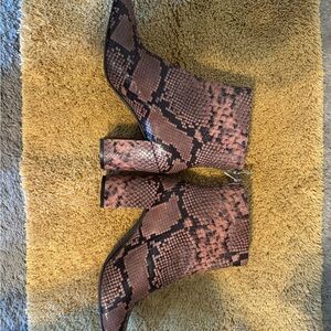 Zadig & Voltaire Snake Print Ankle Boots